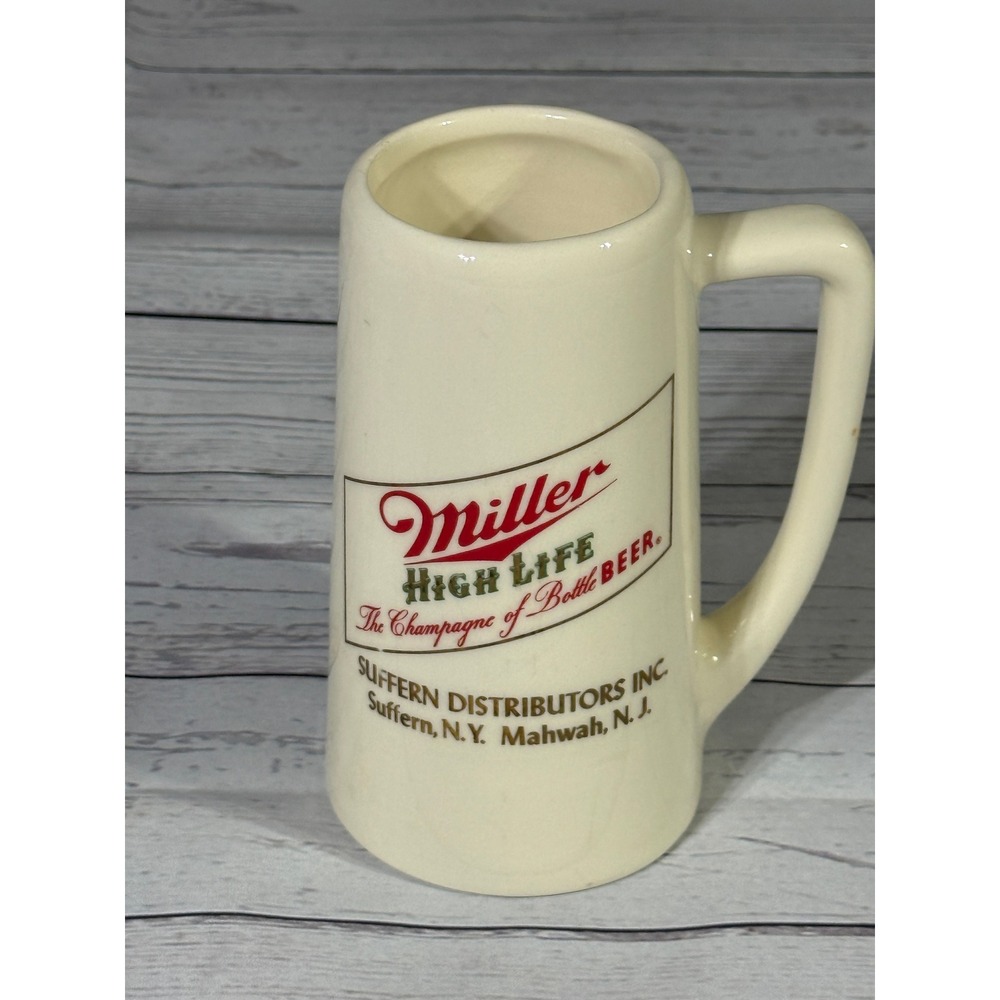 Vintage Miller High Life Beer Stein 1962 Bowling League Trophy Mug Suffern NY